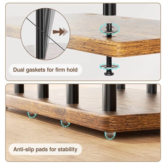 pickpiff Cedar Ball End Boot Rack 4-Pair Shoe Organizer. NEW - Picture 5 of 9